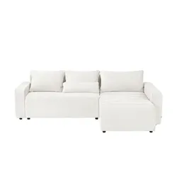 smart Ecksofa  Fania , weiß , Maße (cm): B: 257 H: 72 T: 208