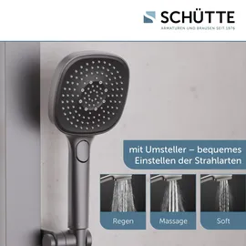 Schütte LA PALMA Überkopfbrause-Set, Graphit matt