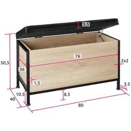 Tectake Sitztruhe Calico 81,5x41,5x50,5cm