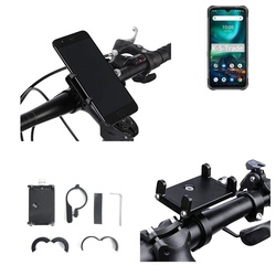 K-S-Trade für UMIDIGI Bison Smartphone-Halterung, (Handyhalterung das Fahrrad Halter Lenkstange Fahrradhalterung) schwarz