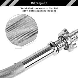 MOVIT Langhantel Hantelset 23,5 - 55 kg schwarz/silber