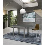 Stones Banner - Ausziehbarer Tisch (90/163,5 x 90 cm) aus grauem Hartglas