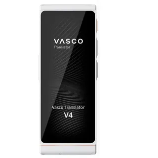 Vasco Electronics Vasco Translator V4 Sprachübersetzer | Übersetzungsgerät | Übersetzt lebenslang gratis | 108 Sprachen | Spracheingabe und Sprachausgabe | Foto Übersetzer | Farbe: Pearl White