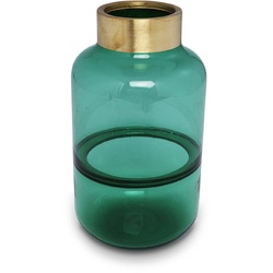 KARE DESIGN Vase Positano Belly Glas Grün 28 cm