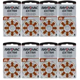 64x Rayovac Extra 312 PR41 Zink-Luft Hörgerätebatterien 1,45V
