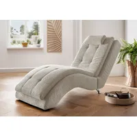 Home Affaire Relaxliege HOME AFFAIRE "Vengo 2, moderne Solitär Relaxpolsterliege, bequem und elegant", silber, B:70cm H:92cm T:170cm, Sofas, mit Kopfkissen, Mattenoptik auf Korpus