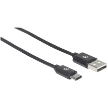 Manhattan USB-C auf USB-A 2 m Schwarz