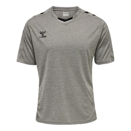 hummel Hmlcore XK Poly Jersey S/S T-Shirt, Grey Melange, L