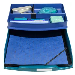 Exacompta 11128D 6x Briefablage Combo Styli, Neo Deco - Bleu canard