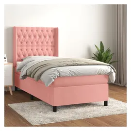 vidaXL Boxspringbett 100 x 200 cm Rosa