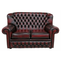 JVmoebel Chesterfield-Sofa, Chesterfield Neu Luxus 2 Sitzer Couch Polster Sofa Premium rot