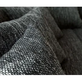 DeLife Ecksofa Clovis Weiss Schwarz Ottomane Links Modulsofa