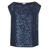 LASCANA Paillettenshirt Unifarben Blau 36/38