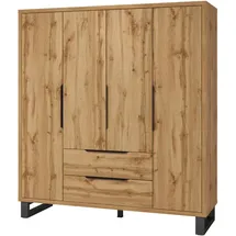 masseno Drehtürenschrank HALLETTA 191 x 210 x 60 cm Braun