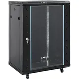 vidaXL 15U Netzwerkschrank auf Rollen 19" IP20 60x45x86 cm"