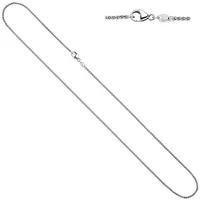 Schmuck Krone Goldkette 1,8mm Zopfkette aus 585 Weißgold 42cm, Gold 585 silberfarben