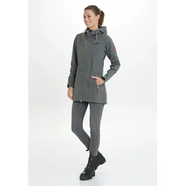 Weather Report Softshelljacke "LILAN", Damen, Gr. 44, grau (dunkelgrau), 96% Polyester, 4% Elasthan, unifarben, normal, hoch geschlossener Ausschnitt, Jacken Softshelljacke, mit verschweißten Nähten