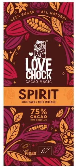 Lovechock Tafel Spirit Zartbitter-Schokolade mit Inulin bio