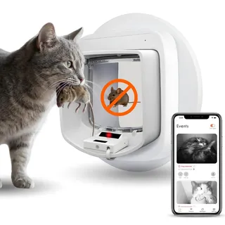 ZeroMOUSE 2.0 – Mauserkennung: Katzenklappen-Erweiterung für Beute- und Chiperkennung, Katzenklappe mit Mauserkennung, Katzenklappe mit Chiperkennung, App-Steuerung inklusive