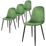 ML-Design Esszimmerstühle 4er Set Salbei Küchenstuhl mit Samtbezug