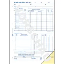 AVERY ZWECKFORM Reisekostenabrechnung A4 2x40Blatt SD 1751