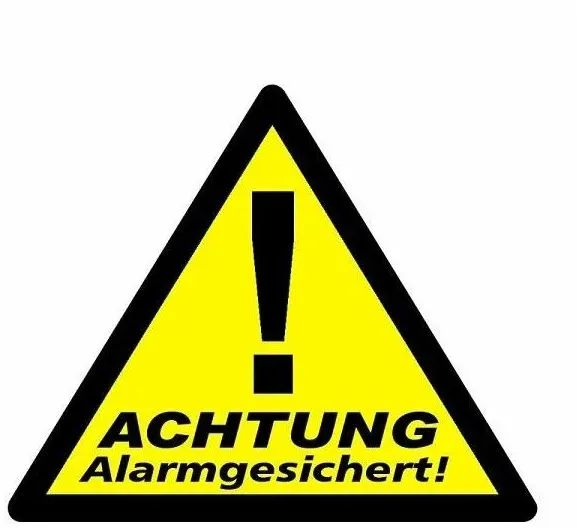 Indexa Warnaufkleber WAKA Achtung-Alarmgesichert