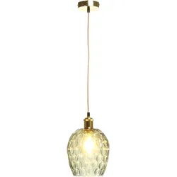 KAYOOM Hängeleuchte "Corona", grün, Ø 18cm H: 27cm, Lampen, handgefertigt, modern
