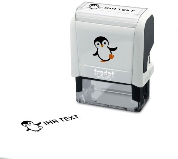 Kinderstempel / Namensstempel & Adressstempel "Pinguin" Trodat Printy