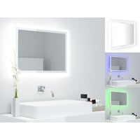 VidaXL LED-Badspiegel Hochglanz-Weiß 60x8,5x37 cm Spanplatte