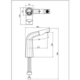 Eisl Cool Einhandmischer mit Haarbrause chrom NI075COCR