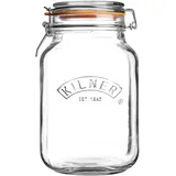 Kilner Bügelverschlussglas eckig 2,0 Liter Vorratsglas Einmachglas