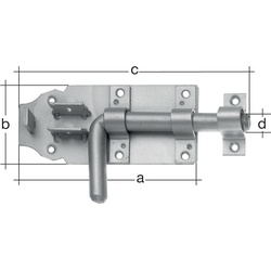 Alberts Bolzenriegel mit Schlaufe180mm