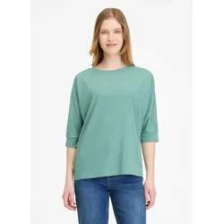 Langarmshirt RAGWEAR "SHIMONA", Damen, Gr. XL (42), grün, Jersey, Obermaterial: 50% Baumwolle, 50% Polyester, unifarben, casual, regular fit, Rundhals, Langarm, Shirts