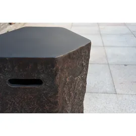 ELEMENTI Abdeckung für 11 kg Gasflaschen Naturstein-Optik 47 x 38 x 62 cm Braun