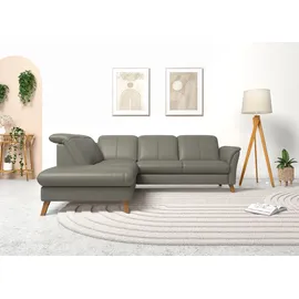 sit&more Ecksofa SIT & MORE "Romero L-Form", grau, B:250cm H:91cm T:220cm, 100% Polyester, Sofas, Ecksofa, wahlweise mit oder ohne TV-Funktion, Bettfunktion, Bettkasten