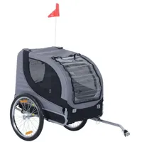 PawHut Hundeanhänger grau