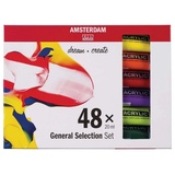 Royal Talens Amsterdam 17820448 Bastel- | Hobby-Farbe Acrylfarbe 48 x 20 ml Tuben) | Basis Farbauswahl