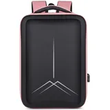 VARLIVOO Laptop Rucksack Herren Wasserdichter Business Rucksack 15 Zoll mit USB-Anschluss Diebstahlsicherer Rucksack für Arbeit Reise Polyester Rosa