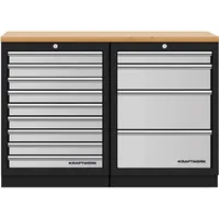 Kraftwerk Mobilio 2er Kombi, Buche Multiplex, 4 & 9 Schubladen