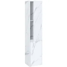 Mendler HWC-L86 Badschrank 160 x 33 cm Marmor-Optik Weiß Melamin