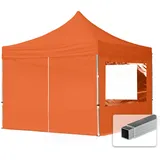 TOOLPORT Faltpavillon Economy 3 x 3 m inkl. 4 Seitenteile orange