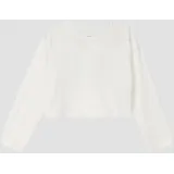 s.Oliver Cropped-Longsleeve mit Rückenprint Weiß 170-176