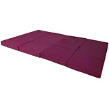 Natalia Spzoo breite Faltmatratze 180 x 120 x 8 cm Klappmatratze mit Schaumstoffkern & abnehmbarem Bezug klappbare Schlafmatte (1224 Lila)