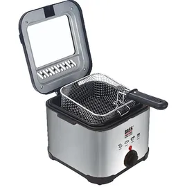 BASS Polska Fritteuse 3L 2000W Edelstahl schwarz/silber