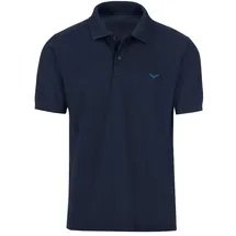 TRIGEMA Poloshirt "TRIGEMA Poloshirt DELUXE Piqué", Jungen, Gr. 128, blau (navy), Piqué, 100% Baumwolle, Basic, lang, ohne Ausschnitt, Shirts