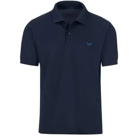 TRIGEMA Poloshirt "TRIGEMA Poloshirt DELUXE Piqué", Jungen, Gr. 128, blau (navy), Piqué, 100% Baumwolle, Basic, lang, ohne Ausschnitt, Shirts