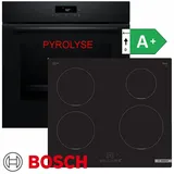Herdset Induktion Pyrolyse Autark Bosch Einbau Backofen + Kochfeld Induktion Neu