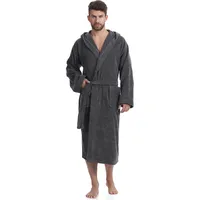 Herren Frottee Bademantel aus 100% Baumwolle LA40-101 - Graphite (D07) - XL