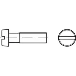 DIN 84/ISO 1207 GH Baubeschläge Zylinderkopfschraube M4x5 Edelstahl A4 blank Schlitz
