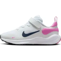 Nike Revolution 7 Sneaker mit Klettverschluss Kinder 103 white/midnight navy-playful pink 28.5